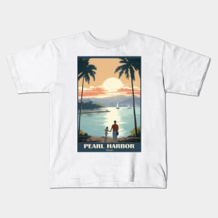 Pearl Harbour Travel Poster Kids T-Shirt